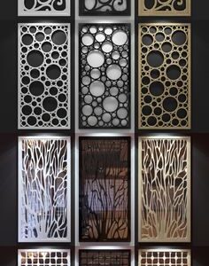 Hệ lam chia không gian kết hợp khung đèn và bóng décor